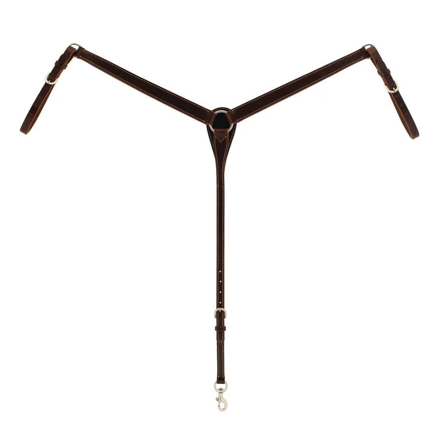 Weaver Leather Buffalo Leather Contoured Breast Collar - Burgundy, Durable Western Horse Tack