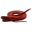 Weaver Leather Burgundy Latigo Split Reins for horse tack. These premium quality leather reins feature a rich burgundy finish and water loop bit ends with tie strings. Durable and supple equestrian gear for western riding, horse training, and everyday performance.