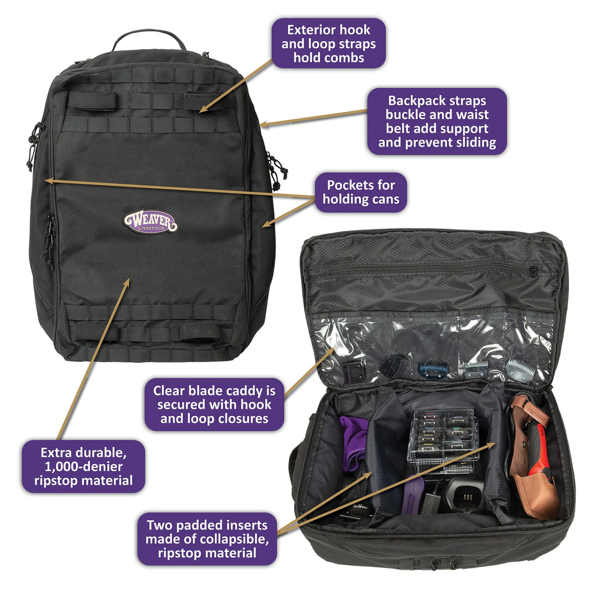 Weaver Leather Clipper Backpack