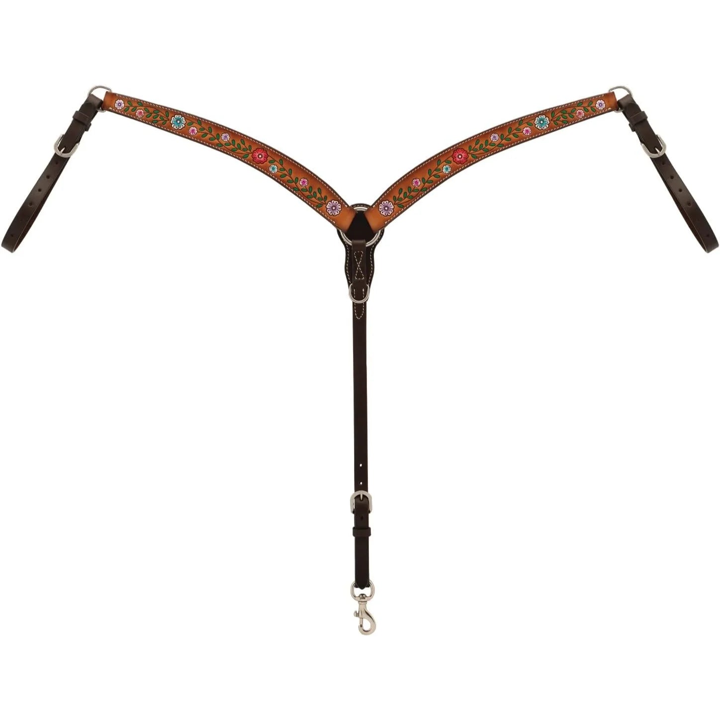 Weaver Leather Contoured Breast Collar - Premium Western Leather Horse Size Ergonomic Fit