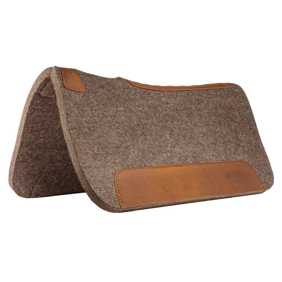Weaver Leather Contoured Felt Pony Saddle Pad - 25" x 26" Durable Western Pad
