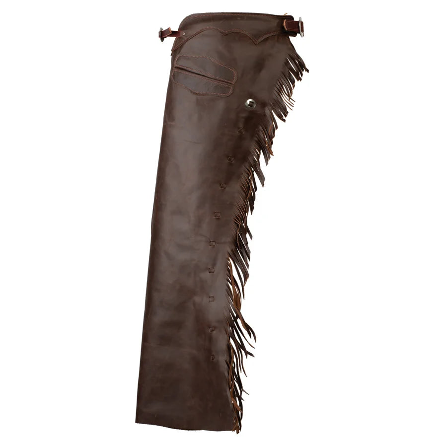 Weaver Leather Cowboy Chaps - Durable Leather Ranch Work & Riding Chaps - Multiple Sizes