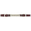 Weaver Leather Cowboy Curb Strap featuring premium dark brown leather and a heavy-duty double-link silver chain. This high-quality horse tack accessory includes adjustable straps with nickel-plated buckles and keepers for a secure fit. Ideal for western riding, training, and showing, this durable curb strap offers professional performance and classic style for your bridle setup.