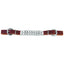 Weaver Leather Cowboy Curb Strap in rich mahogany leather featuring a chrome-plated double-link chain. This durable western horse tack includes adjustable buckles on both ends for a precise fit. A premium quality equestrian accessory designed for style and long-lasting performance in the arena or on the trail.