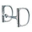 Weaver Leather 5-inch Dee Ring Bit crafted from polished stainless steel. This professional equestrian horse bit features a classic single-jointed snaffle mouthpiece and sturdy D-rings designed to provide lateral guiding pressure and prevent pinching. A must-have piece of horse tack for training and daily riding, offering durability and a sleek, high-shine finish.