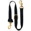 Weaver Leather Deluxe 40" Tie Down for horses, crafted from heavy-duty black nylon with premium solid brass hardware. Features two durable swivel snap hooks and an adjustable buckle for a precise, secure fit. This essential equestrian training gear is perfect for western riding and horse control, offering a blend of rugged durability and professional style for your tack collection.