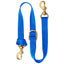 Weaver Leather Deluxe Tie Down in royal blue nylon webbing. This 40-inch equestrian essential features premium solid brass-plated swivel snaps and a durable D-ring for secure horse training. High-quality construction with reinforced stitching ensures long-lasting performance and reliability. Ideal for riders seeking professional-grade horse gear, this vibrant blue tie down combines style and function for any stable or trail ride.