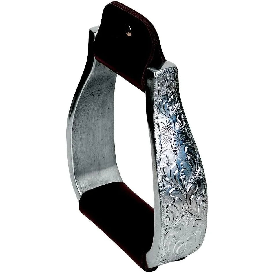 Weaver Leather Engraved Aluminum Western Stirrups - Lightweight Performance & Classic Style