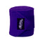 Single roll of Weaver Leather Grape Polo Leg Wraps in a vibrant purple hue. Crafted from premium soft fleece, these equestrian leg wraps feature a secure black Velcro closure tab with the Weaver Leather logo. Designed for horse leg support and protection during training, exercise, or shipping, these durable fleece wraps provide comfort and a professional look for your horse's legs.