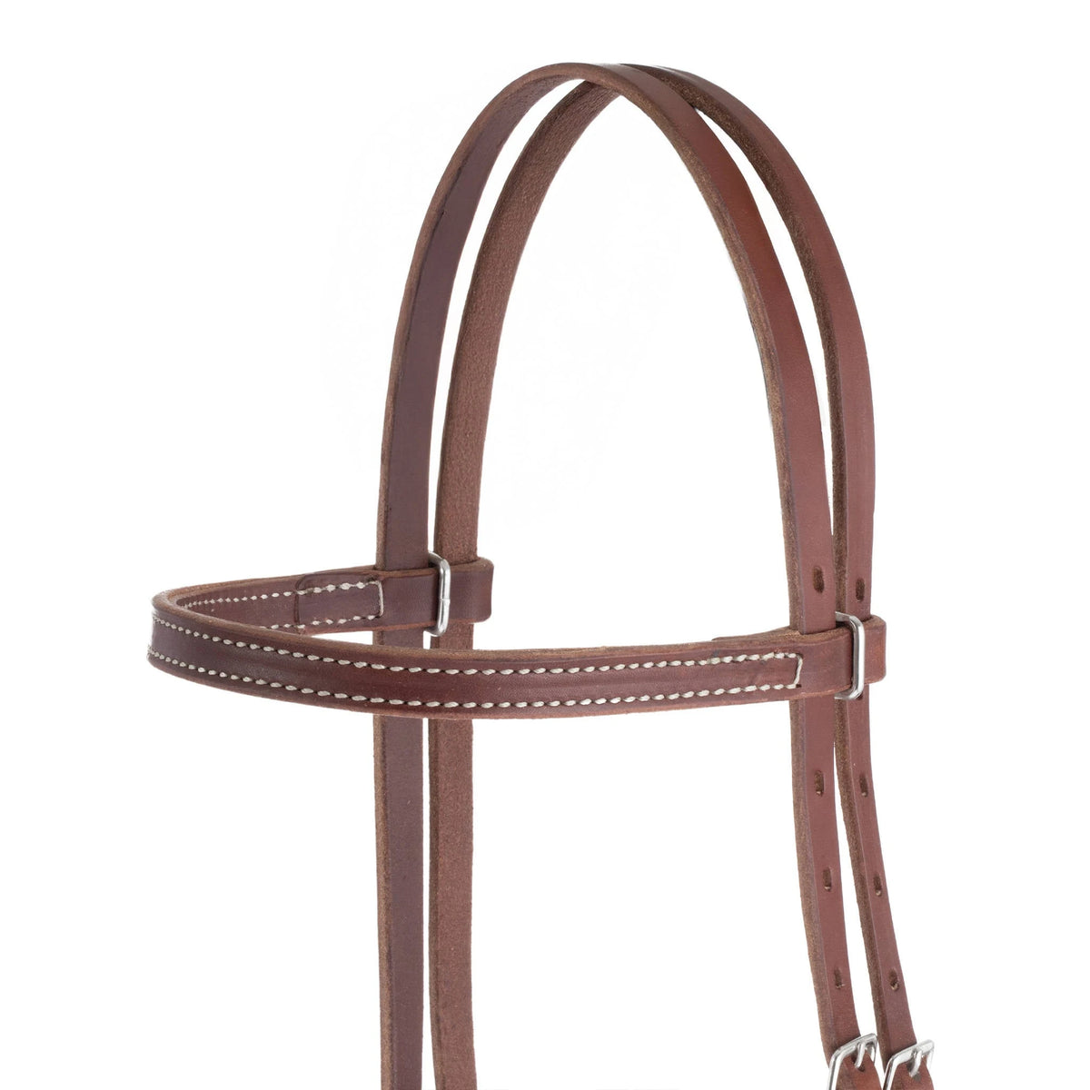 Weaver Leather Harness Leather Browband Bridle with Single Cheek Buckle