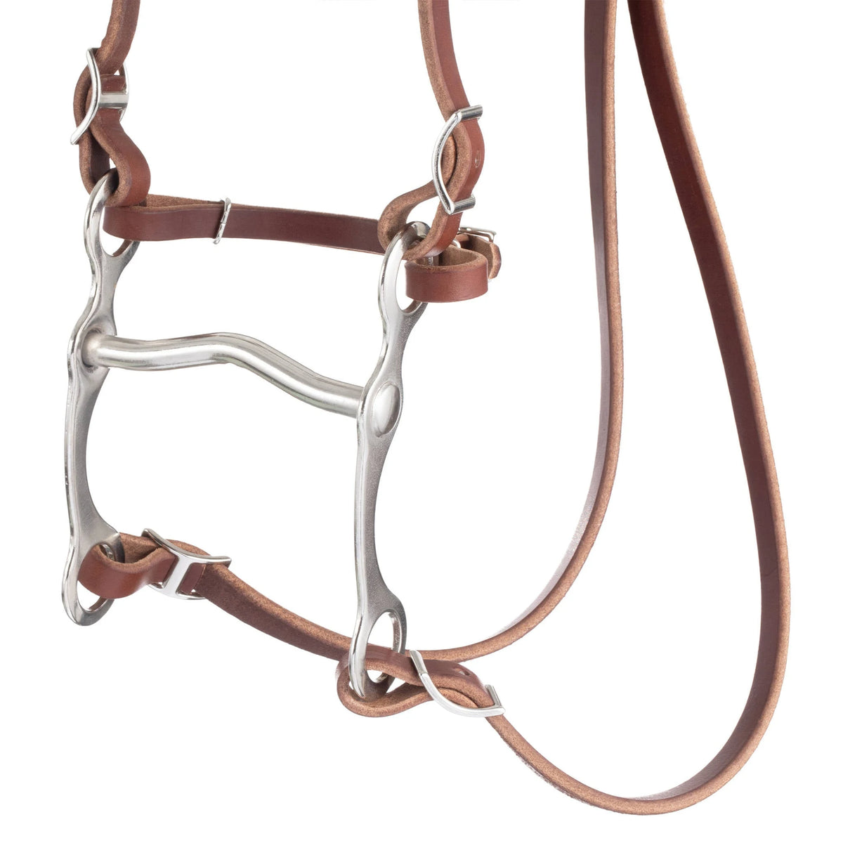 Weaver Leather Harness Leather Browband Bridle with Single Cheek Buckle