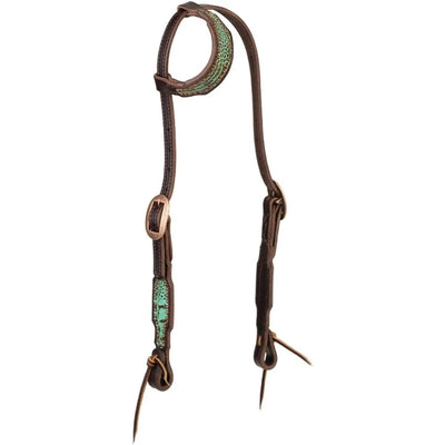 Weaver Leather Heavyweight Sliding Ear Headstall - Durable Harness Leather Construction
