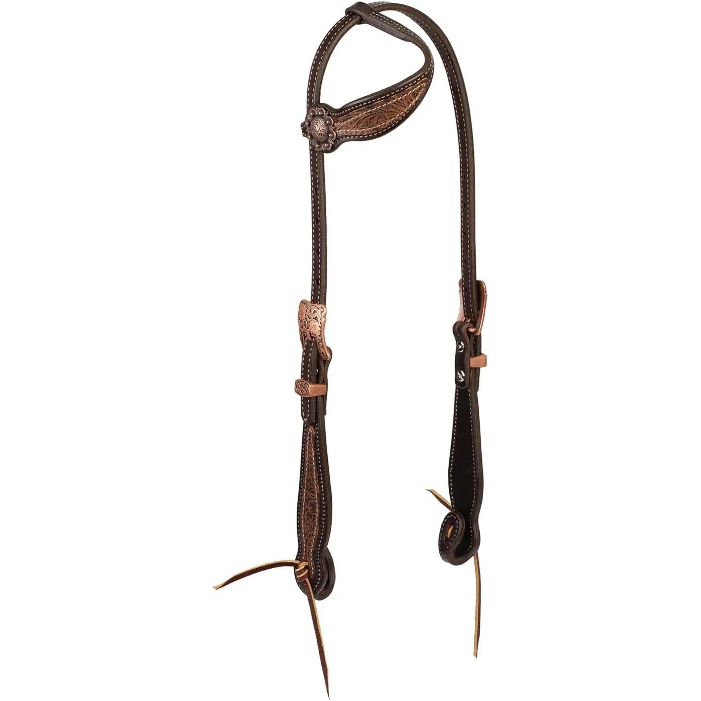Weaver Leather Heavyweight Sliding Ear Headstall - Durable Harness Leather Construction
