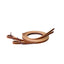 Weaver Leather Horizons Western split reins crafted from premium chestnut brown leather. These high-quality reins feature water tie bit ends and hand-rubbed edges for a professional finish and comfortable grip. Neatly coiled to show the supple, durable leather, these split reins are a must-have for Western riding, horse training, and trail adventures. The "Weaver" brand stamp ensures quality craftsmanship in every piece of equestrian tack.