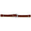 Weaver Leather Horizons Straight Harness Leather Curb Strap in a rich mahogany brown. This high-quality western horse tack features durable harness leather with a sleek silver-tone buckle and two metal keepers for a secure, adjustable fit. An essential accessory for western bits, this leather curb strap combines professional performance with classic style for any equestrian's collection.
