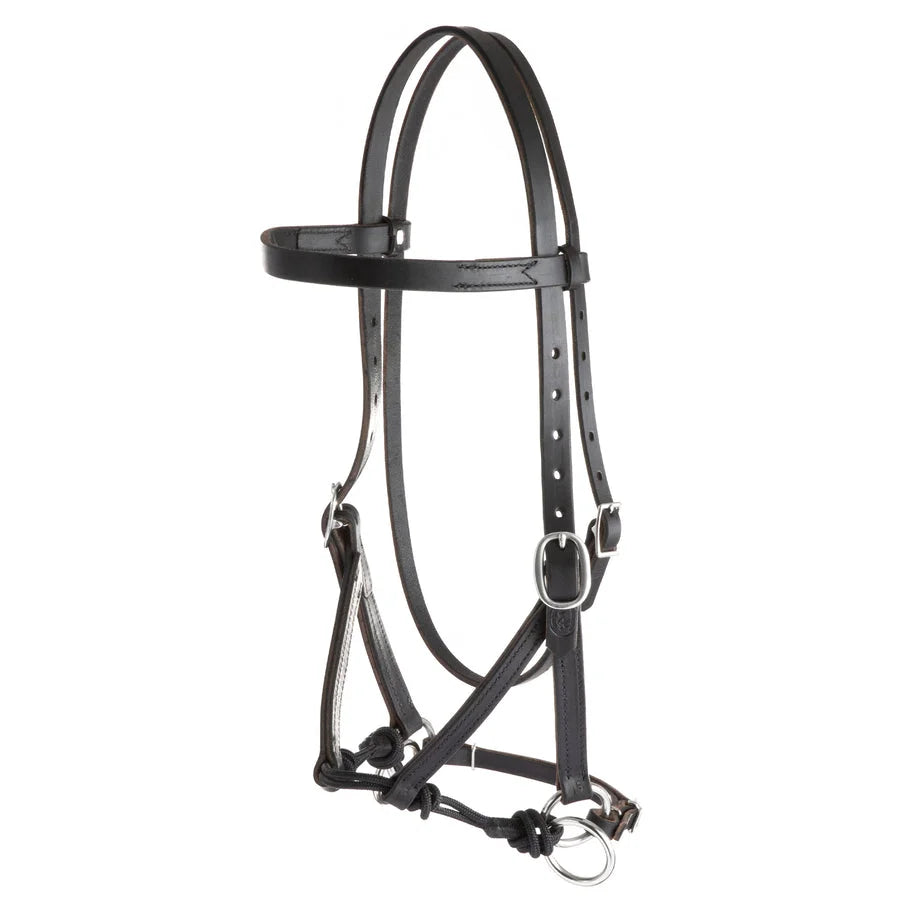 Weaver Leather Justin Dunn Bitless Bridle - Gentle Control Western Training Headstall