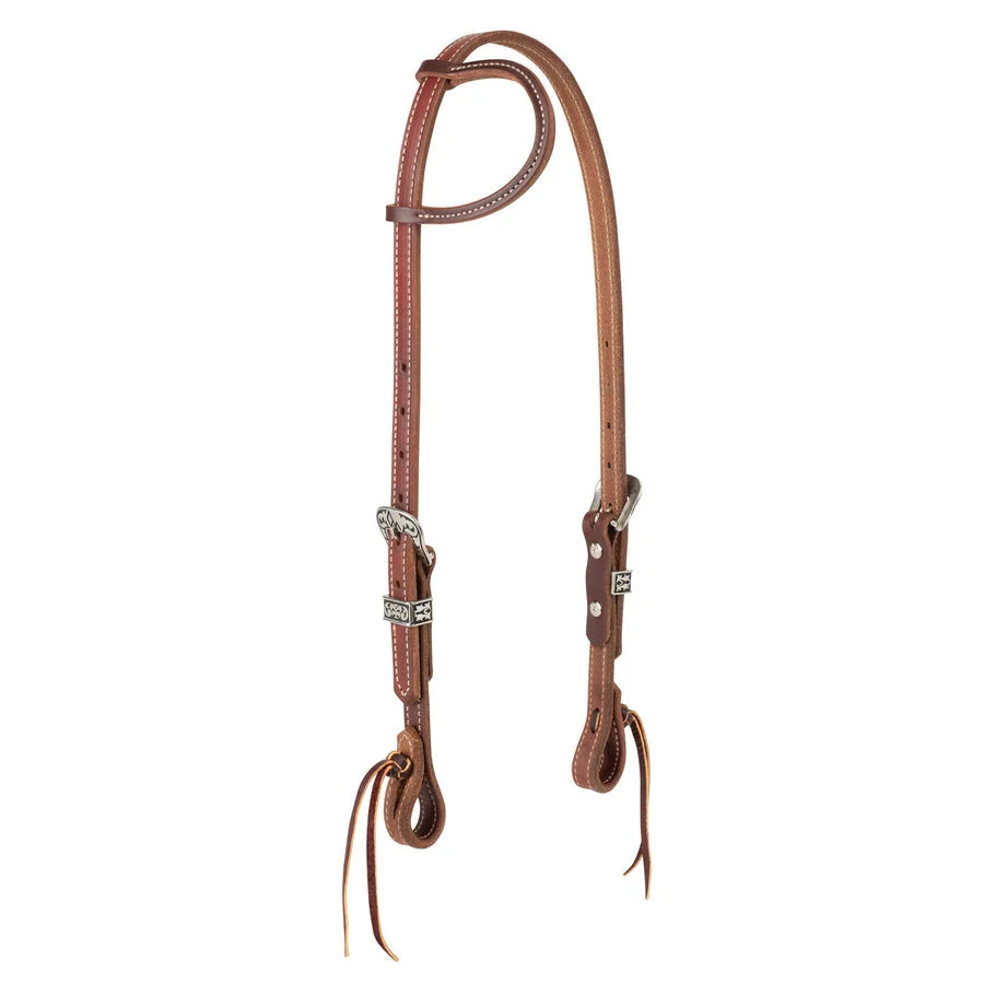 Weaver Leather Ken McNabb Diamond Single Ear Headstall - Premium Western Leather Horse Tack