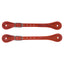 Weaver Leather Ladies' Floral Spur Straps crafted from premium Hermann Oak russet leather. This pair of western spur straps features elegant floral tooling on the teardrop ends and adjustable stainless steel buckles. A stylish and durable choice for cowgirls and western riding enthusiasts looking for high-quality, tooled leather equestrian gear.