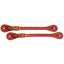 Weaver Leather Ladies' Floral Spur Straps crafted from premium russet-colored Hermann Oak leather. These elegant western equestrian accessories feature high-quality brass buckles and adjustable straps for a secure fit on ladies' riding boots. Durable and stylish horse tack perfect for western performance, ranch work, or trail riding.