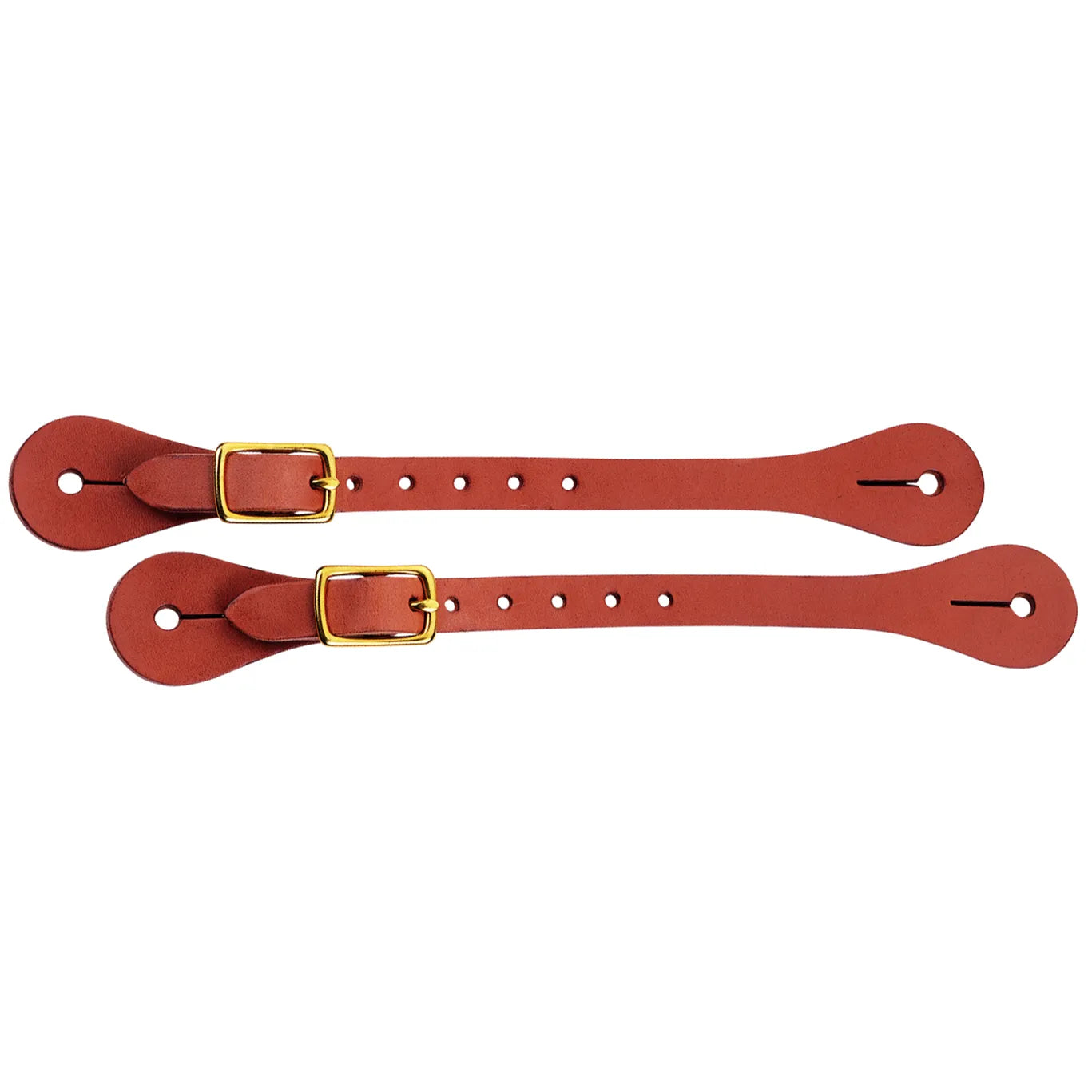 Weaver Leather Ladies' Floral Spur Straps crafted from premium russet-colored Hermann Oak leather. These elegant western equestrian accessories feature high-quality brass buckles and adjustable straps for a secure fit on ladies' riding boots. Durable and stylish horse tack perfect for western performance, ranch work, or trail riding.