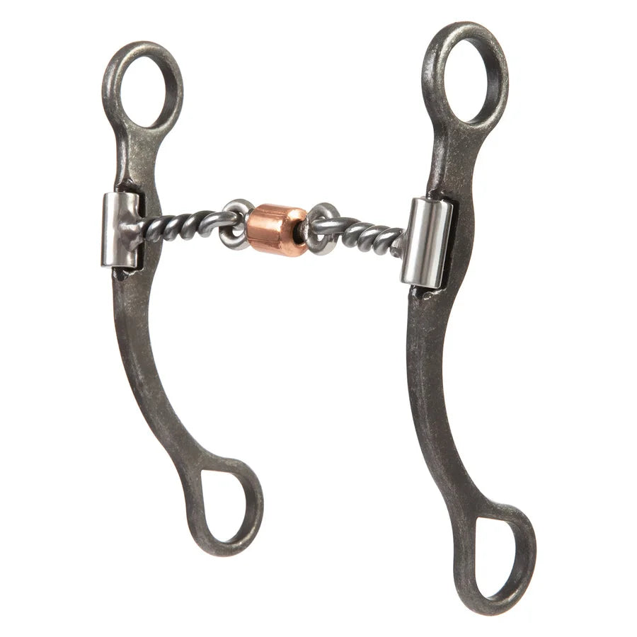 Weaver Leather LB Horse Bit - 5" Sweet Iron Mouthpiece, Stainless Steel