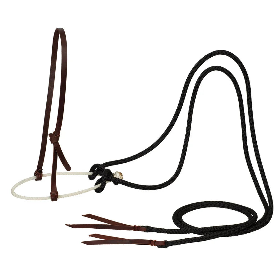 Weaver Leather Loping Hackamore with Hanger and Reins - Burgundy Latigo Leather