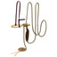 Weaver Leather Mecate Complete Hackamore Set with tan braided rope reins, a rawhide bosal, and a dark burgundy leather headstall. This professional Western tack includes a traditional horsehair tassel and a leather popper at the lead end. Ideal for natural horsemanship and horse training, this durable setup offers a classic look and functional control for riders seeking high-quality equestrian gear.