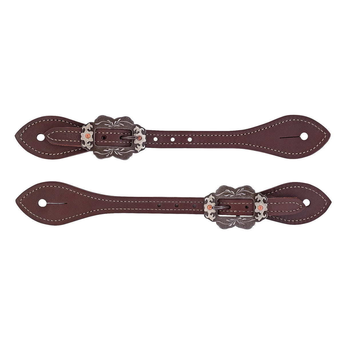 Weaver Leather Mens Flared Oiled Harness Leather Spur Straps