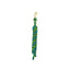 Weaver Leather Mini Pony Poly Lead Rope in a vibrant neon green, turquoise, and black braided pattern. This 7-foot soft-grip equestrian lead features a durable brass snap for secure attachment. Ideal for miniature horses and ponies, this high-quality poly rope combines style and comfort for horse owners, making it a perfect addition to your horse tack and barn supplies.