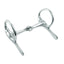 Weaver Leather Miniature Half Cheek Snaffle Bit featuring a 3.5-inch single-jointed mouthpiece. Crafted from high-quality polished silver stainless steel, this durable equestrian hardware is designed specifically for miniature horses and driving. The half-cheek design provides stability and prevents the bit from being pulled through the mouth. Ideal tack for training, shows, or everyday use for your mini horse.