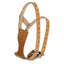 Weaver Leather Miracle Collar in tan, a premium leather horse cribbing collar designed to effectively stop cribbing behavior. Features adjustable straps with multiple holes, heavy-duty silver buckles, and durable reinforced stitching. This humane, anatomically shaped collar is a must-have piece of equestrian equipment for horse care and stable management.