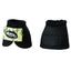 Weaver Leather No-Turn Bell Boots in black, crafted from heavy-duty 2520D ballistic nylon for superior hoof protection. These durable horse bell boots feature a soft rolled collar for comfort and a no-turn design to ensure they stay in place during performance. High-quality equestrian gear designed to prevent overreach injuries, shown from both front and rear angles.