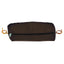 Weaver Leather brown nylon cantle bag featuring a heavy-duty horizontal zipper and yellow leather tie strings for easy attachment to horse saddles. This durable trail riding storage bag is perfect for carrying equestrian gear and essentials. A classic chocolate brown saddle bag designed for functionality and longevity during long rides.