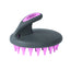 Weaver Leather Palm Curry comb for horse grooming in stylish grey and pink. This ergonomic palm-held brush features flexible pink rubber bristles for massaging, cleaning, and shedding out coats. The dark grey body includes a comfortable handle with a pink soft-grip logo insert and a hanging hole. Perfect for equine care or livestock grooming, this durable curry brush is a must-have for any equestrian tack box or grooming kit.