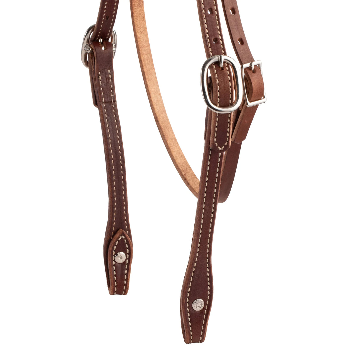 Weaver Leather Pony Doubled and Stitched Harness Leather Browband Headstall