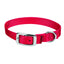 Weaver Leather Prism Choice Collar in vibrant raspberry purple. This durable nylon dog collar features a polished silver buckle and a sturdy D-ring for secure leash attachment. Crafted from heavy-duty webbing with reinforced stitching, it’s a stylish and reliable accessory for active pets. A premium, adjustable pet collar that combines long-lasting performance with a bold pop of color, ideal for everyday wear and outdoor adventures.