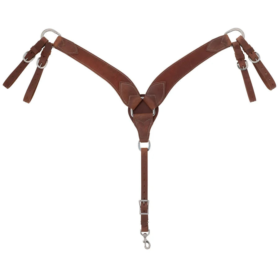 Weaver Leather ProTack Breast Collar - Stainless Steel Hardware & Premium Oiled Hermann Oak Leather