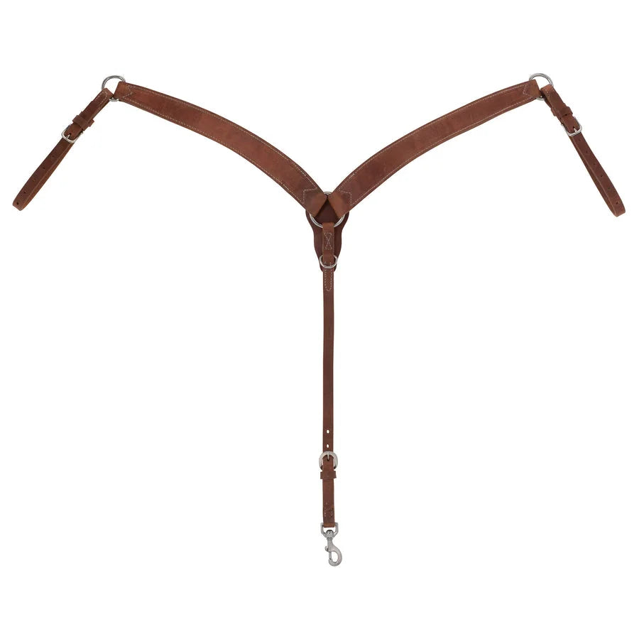 Weaver Leather ProTack Breast Collar - Stainless Steel Hardware & Premium Oiled Hermann Oak Leather