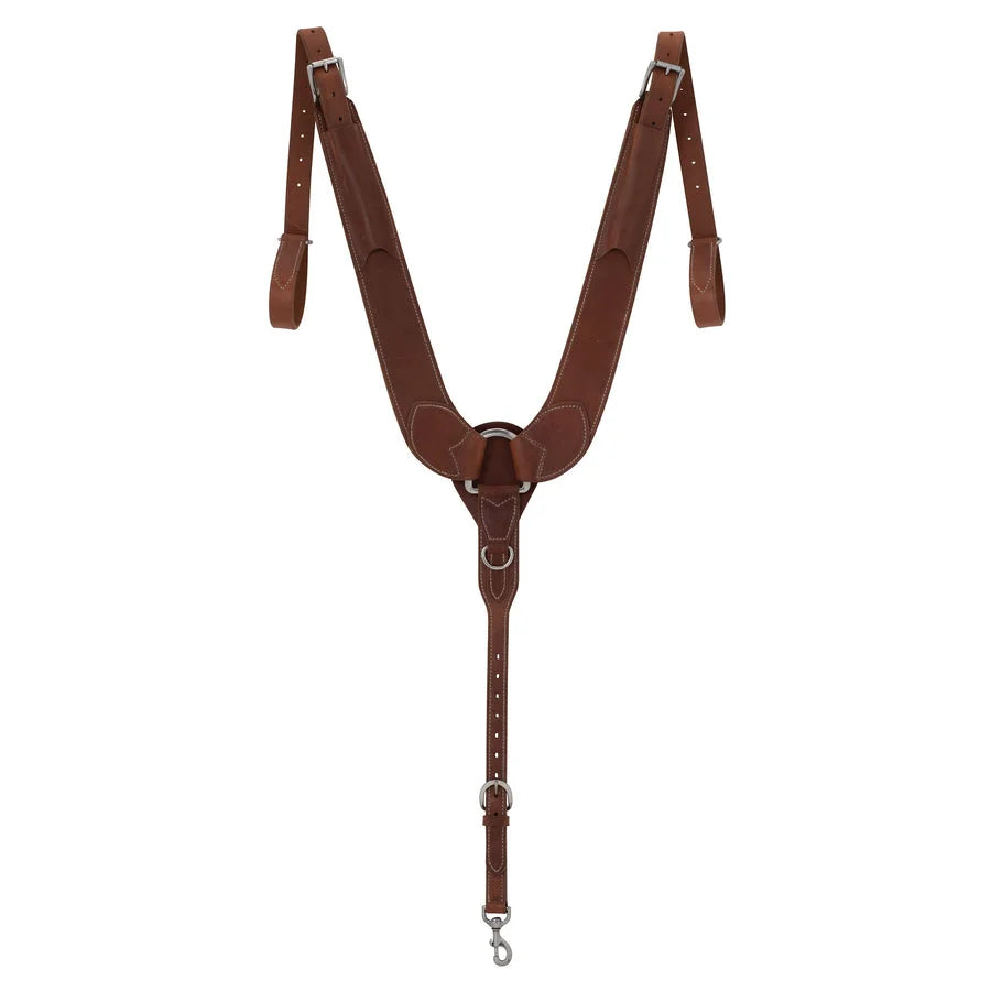 Weaver Leather ProTack Breast Collar - Stainless Steel Hardware & Premium Oiled Hermann Oak Leather