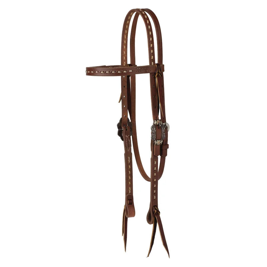 Weaver Leather ProTack Browband Headstall - Extra Heavy Duty Oiled Leather