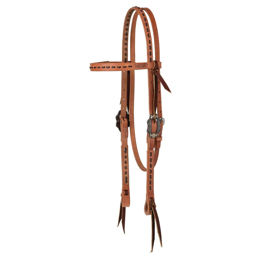 Weaver Leather ProTack Browband Headstall - Extra Heavy Duty Oiled Leather