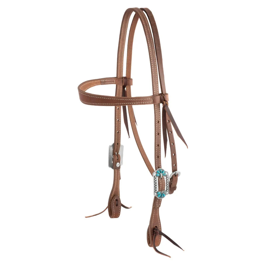 Weaver Leather ProTack Browband Headstall - Heavy Duty Oiled Hermann Oak Leather