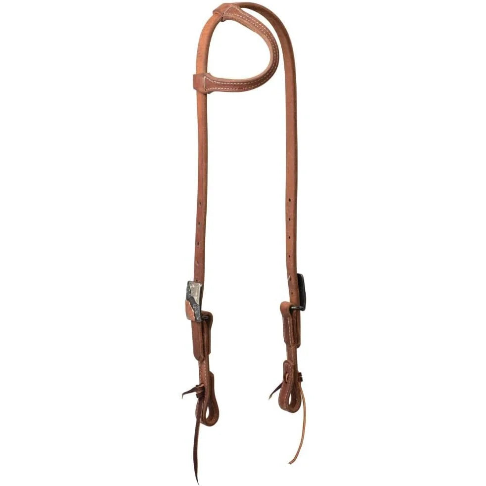 Weaver Leather ProTack Single Ear Headstall - Heavy Duty Hermann Oak Harness Leather