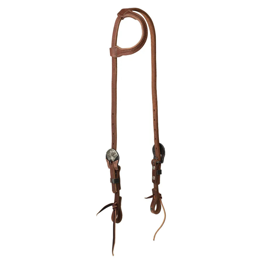 Weaver Leather ProTack Single Ear Headstall - Heavy Duty Hermann Oak Harness Leather