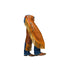 Weaver Leather Pull-Up Fashion Chinks in rich brown leather featuring an intricate floral-tooled yoke and long fringe. These western-style chinks include decorative silver conchos and stud detailing. Shown over blue denim jeans and brown cowboy boots, this equestrian gear combines classic ranch style with modern fashion, making it ideal for horse riding, rodeo performances, or working cattle.