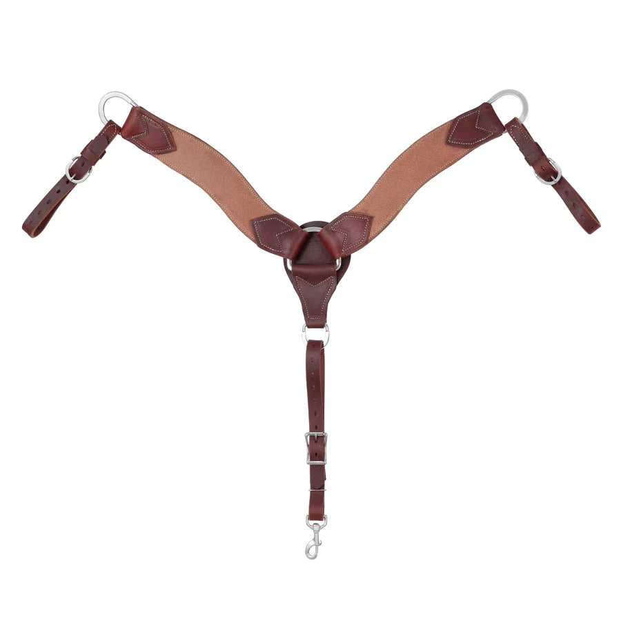 Weaver Leather Rough Out Oiled Leather Breast Collar - Heavy-Duty Working Western Tack