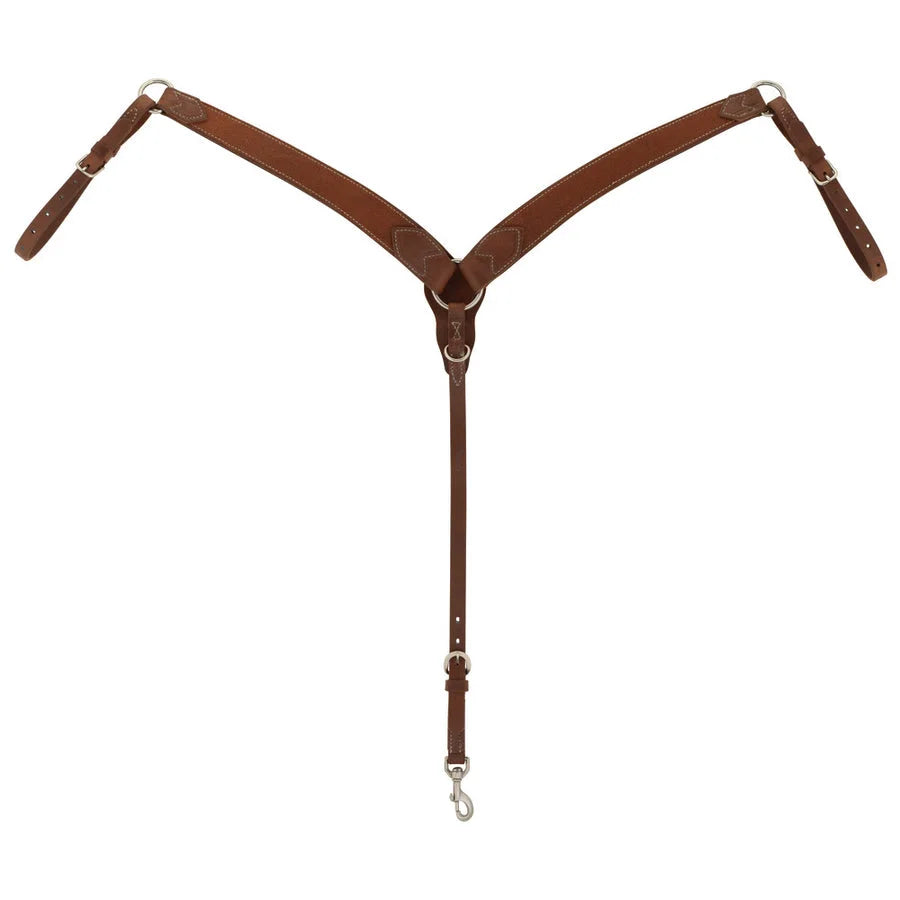 Weaver Leather Rough Out Oiled Leather Breast Collar - Heavy-Duty Working Western Tack