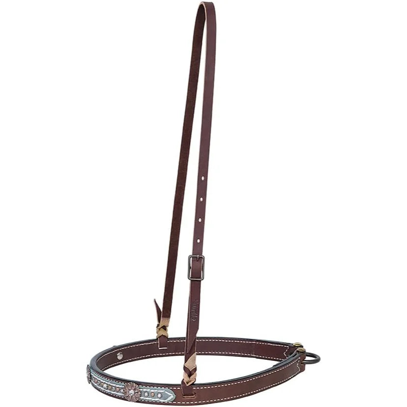 Weaver Leather Savannah Noseband - Premium Brown Leather Western Horse Tack