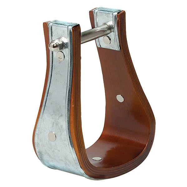 Weaver Leather Sloped Wooden Stirrups with Galvanized Bindings