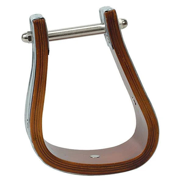 Weaver Leather Sloped Wooden Stirrups with Galvanized Bindings